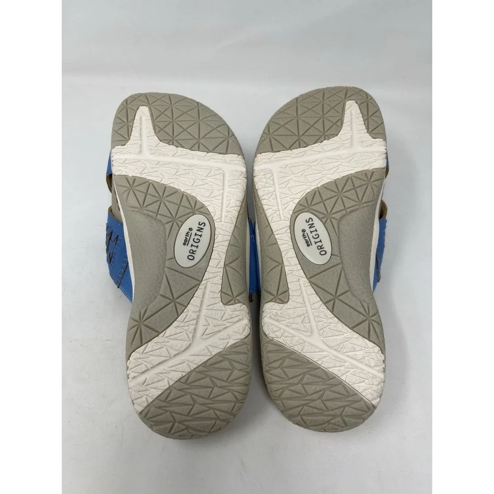 Earth Origins Blue Slide Comfort Sandal Women 8M